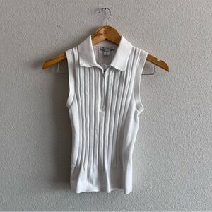 White Sleeveless Collared Top from Athleta